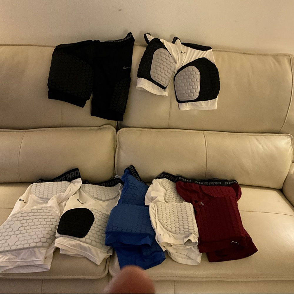 Nike Kids Padded Shorts - Black, White, Blue, Red